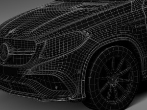 Mercedes-Benz GLE 63 AMG Coupe 2016 Lowpoly 3D Модель