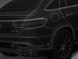 Mercedes-Benz GLE 63 AMG Coupe 2016 Lowpoly 3D Model