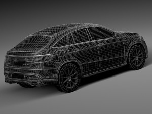 Mercedes-Benz GLE 63 AMG Coupe 2016 Lowpoly 3D Модель