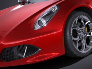 Alfa Romeo 4C Spider 2016 3D Модель
