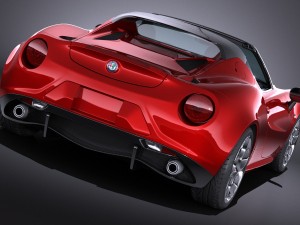 Alfa Romeo 4C Spider 2016 3D Модель