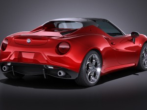 Alfa Romeo 4C Spider 2016 3D Модель