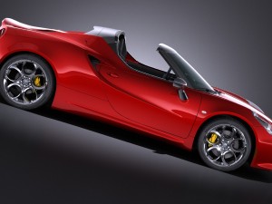 Alfa Romeo 4C Spider 2016 3D Модель