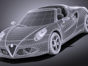 Alfa Romeo 4C Spider 2016 3D Модель
