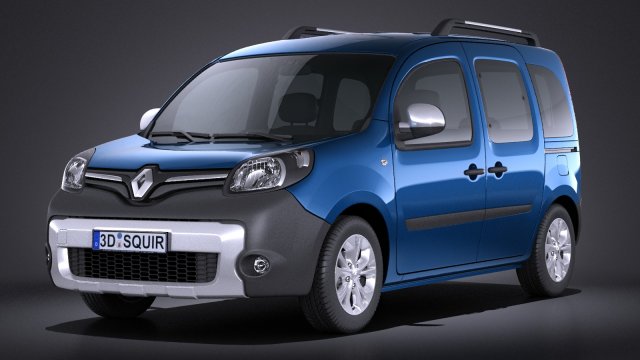 Renault Kangoo 2016 Model 3D .c4d .max .obj .3ds .fbx .stl .blend
