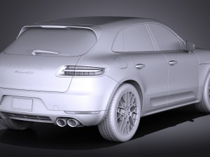 Porsche Macan GTS 2017 vray 3D Модель