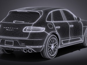 Porsche Macan GTS 2017 vray 3D Модель