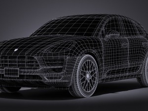 Porsche Macan GTS 2017 vray 3D Модель