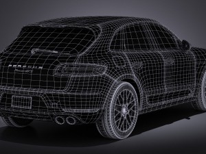 Porsche Macan GTS 2017 vray 3D Модель