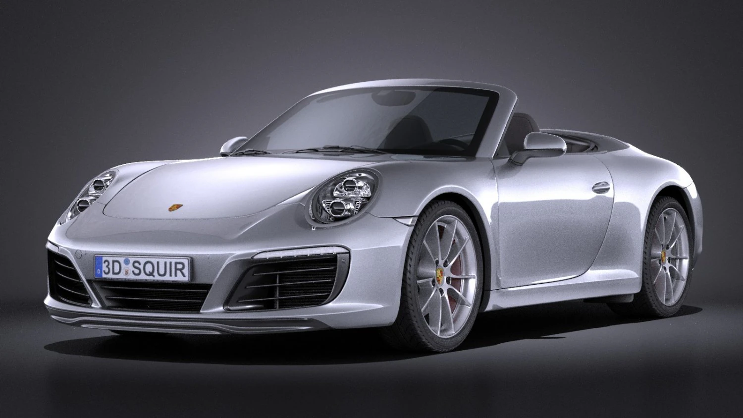 Porsche 911 Carrera Cabriolet 2016 3D Model .c4d .max .obj .3ds .fbx .stl .blend