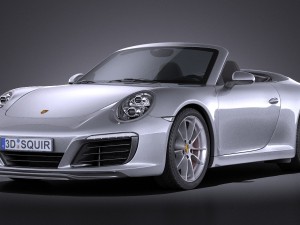 Porsche 911 Carrera Cabriolet 2016 3D 模型