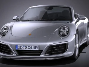 Porsche 911 Carrera Cabriolet 2016 3D Model