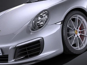 Porsche 911 Carrera Cabriolet 2016 3D Model