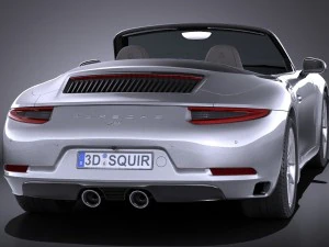 Porsche 911 Carrera Cabriolet 2016 3D Model