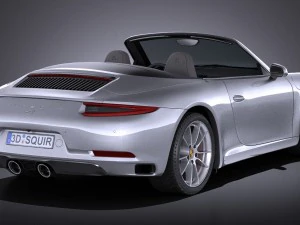 Porsche 911 Carrera Cabriolet 2016 3D Model