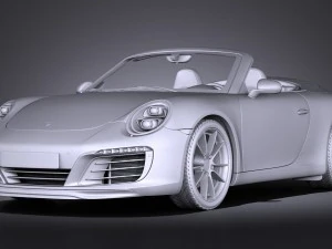 Porsche 911 Carrera Cabriolet 2016 3D Model