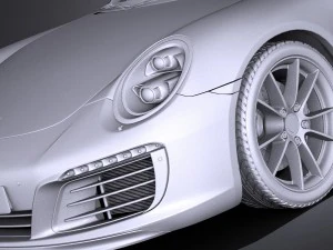 Porsche 911 Carrera Cabriolet 2016 3D Model