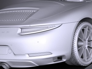 Porsche 911 Carrera Cabriolet 2016 Model 3D