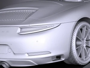 Porsche 911 Carrera Cabriolet 2016 3D Model