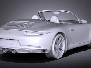 Porsche 911 Carrera Cabriolet 2016 3D Model