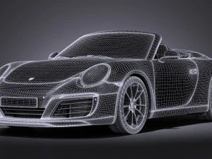 Porsche 911 Carrera Cabriolet 2016 3D Model