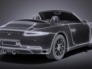 Porsche 911 Carrera Cabriolet 2016 3D Model