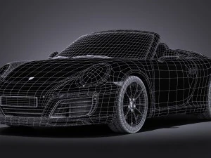 Porsche 911 Carrera Cabriolet 2016 3D Model