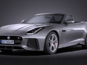 Jaguar F-type SVR Cabrio 2017 3D Model
