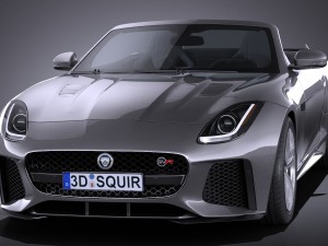 Jaguar F-type SVR Cabrio 2017 3D 모델