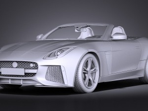 Jaguar F-type SVR Cabrio 2017 3D 모델