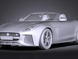 Jaguar F-type SVR Cabrio 2017 3D Model