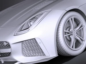 Jaguar F-type SVR Cabrio 2017 3D Model