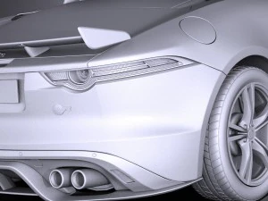 Jaguar F-type SVR Cabrio 2017 3D Model
