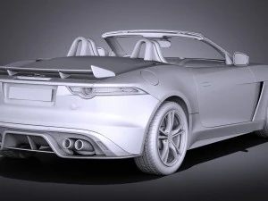 Jaguar F-type SVR Cabrio 2017 3D Model