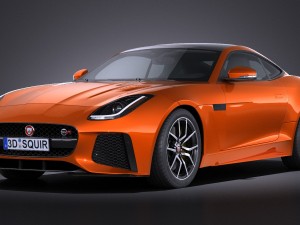 Jaguar F-type SVR Coupe 2017 3D Модель