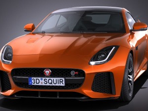 Jaguar F-type SVR Coupe 2017 3D Model