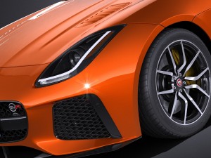 Jaguar F-type SVR Coupe 2017 3D Model
