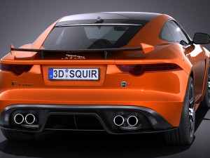 Jaguar F-type SVR Coupe 2017 3D Model