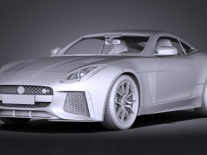 Jaguar F-type SVR Coupe 2017 3D Model