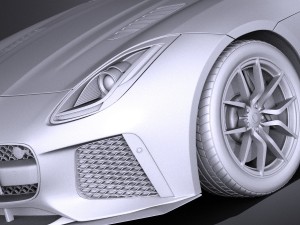 Jaguar F-type SVR Coupe 2017 3D Model