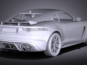 Jaguar F-type SVR Coupe 2017 3D Model
