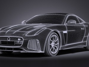 Jaguar F-type SVR Coupe 2017 3D Model