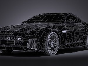 Jaguar F-type SVR Coupe 2017 3D Model