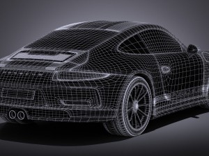 Porsche 911 R 2017 3D Model