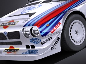 Lancia Delta S4 Rally Car Modello 3D