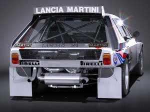 Lancia Delta S4 Rally Car Modello 3D