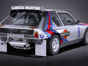 Lancia Delta S4 Rally Car Modello 3D