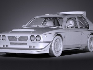 Lancia Delta S4 Rally Car Modello 3D