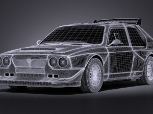 Lancia Delta S4 Rally Car Modello 3D