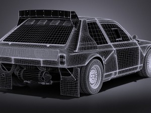 Lancia Delta S4 Rally Car Modello 3D